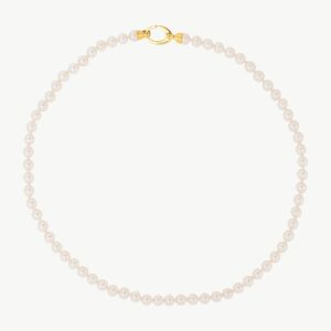Collar de perla elegante en plata - 45 cm - 6 mm – Santacreu Store