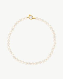 Collar de perla elegante en plata – Santacreu Store