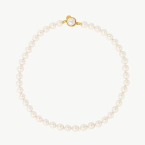 Collar de perla elegante en plata – Santacreu Store