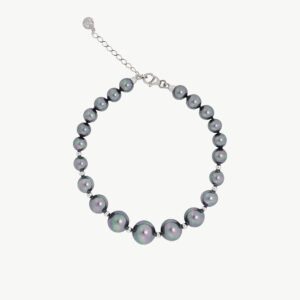 Pulsera de perla elegante en plata – Santacreu Store