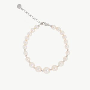 Pulsera de perla elegante en plata – Santacreu Store