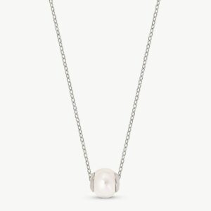 Collar de perla elegante en plata – Santacreu Store