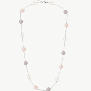 Collar de perla elegante en plata – Santacreu Store