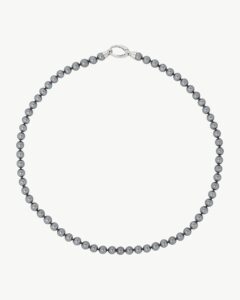Collar de perla elegante en plata – Santacreu Store