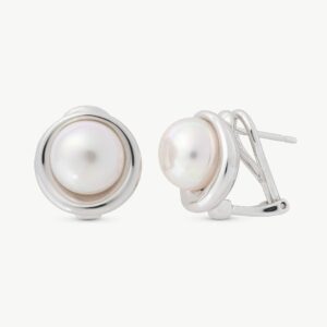 Pendientes Perla 10mm Margot en plata – Santacreu Store