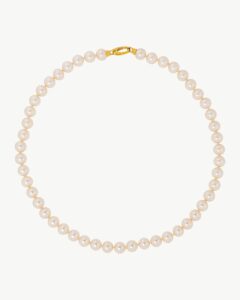 Collar de perla elegante en plata – Santacreu Store