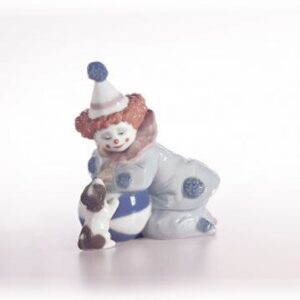 NIÑO PIERROT CON PERRITO Y PELOTA Brillo – Santacreu Store