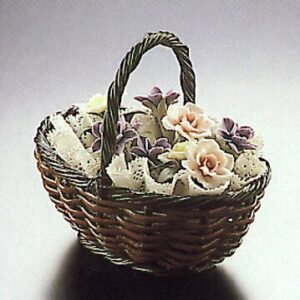 CESTA PQ.ASA FLOR MARRON – Santacreu Store
