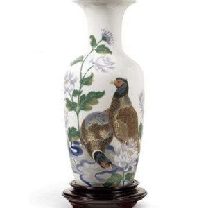 Jarrón celeste faisán cris. – Santacreu Store