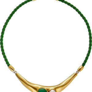 Collar de perla elegante en acero – Santacreu Store