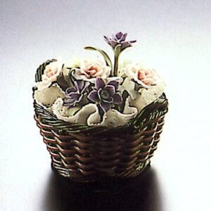 CESTO PEQ.FLORES MARRON – Santacreu Store