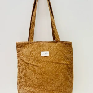 Bolso pequeño de tela La Matilda tostado flor