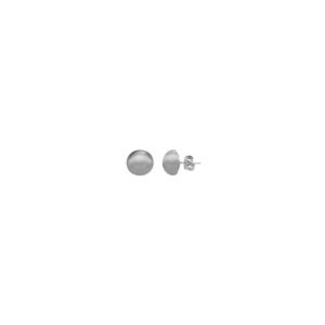 Pendiente con perla mabé gris 12mm en plata – Santacreu Store