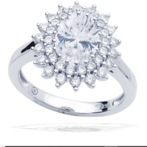 Anillo de plata con circonitas elegante – Santacreu Store