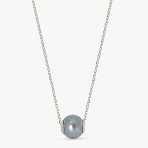 Collar de perla elegante en plata – Santacreu Store