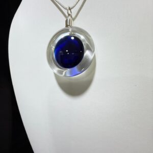 Colgante Esfera Azul de Cristal de Borosilicato – Santacreu Store