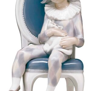 NIÑO ARLEQUIN SENTADO Brillo – Santacreu Store