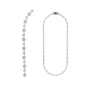 Collar de plata con circonitas elegante – Santacreu Store