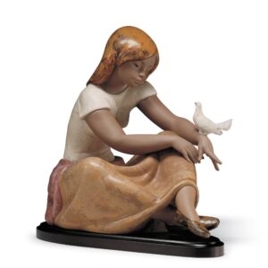 Figura niña Mirando la paloma – Santacreu Store