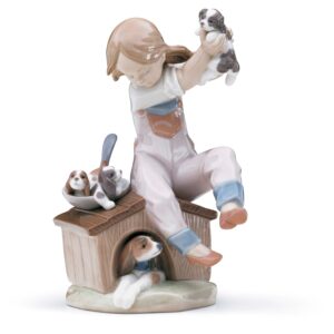 NIÑA Y CASITA C/PERRITOS – Santacreu Store