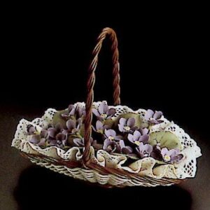 CESTA LLANA CON VIOLETAS – Santacreu Store