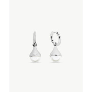 Pendientes de perla elegantes en plata – Santacreu Store