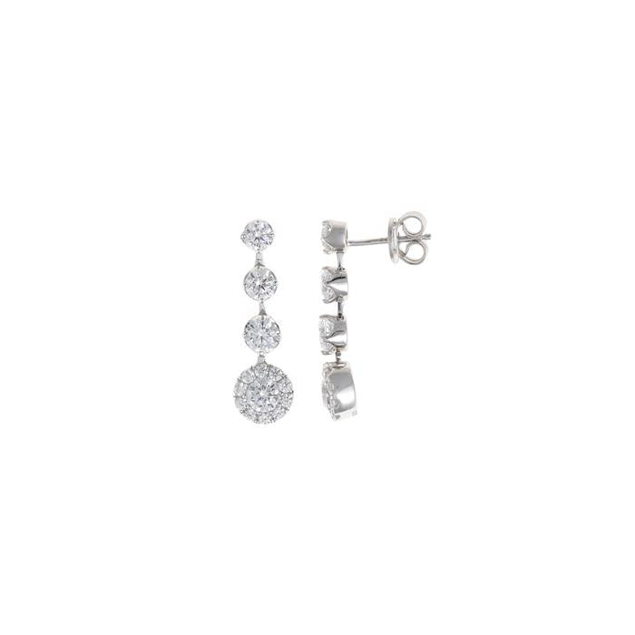 Pendientes de plata con circonitas elegantes – Santacreu Store