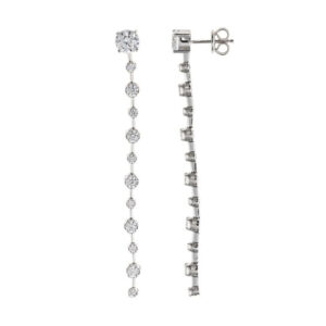 Pendientes de plata con circonitas elegantes – Santacreu Store