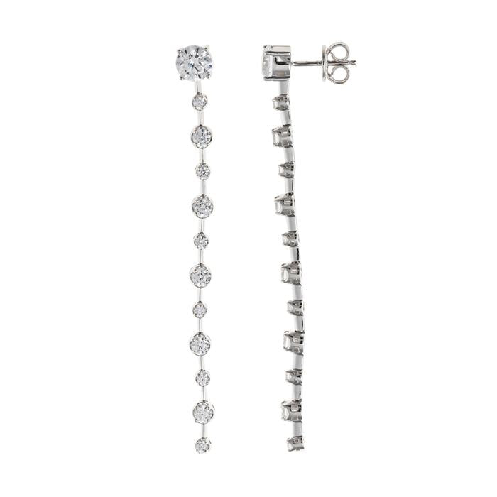 Pendientes de plata con circonitas elegantes – Santacreu Store