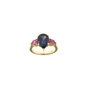 Anillo de plata con circonitas elegante – Santacreu Store