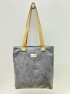 Bolsa Tote Pana Gris La Matilda